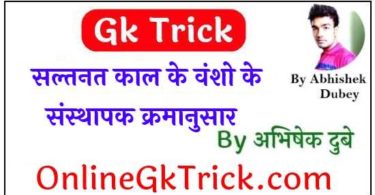 Gk Trick - सल्तनत काल के वंशो के संस्थापक क्रमानुसार ( Gk Trick - Dynasty of Delhi Saltanat & Their Founder )