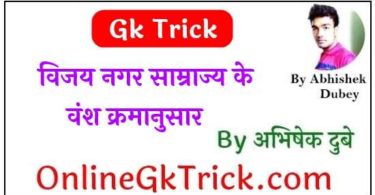 Gk Trick - विजय नगर साम्राज्य के वंश क्रमानुसार ( Gk Trick - Vijayanagara Sanskriti Empire )